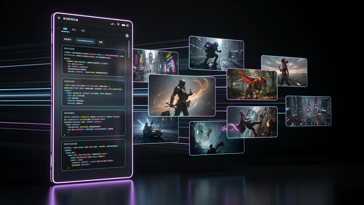 AI text to visual generation